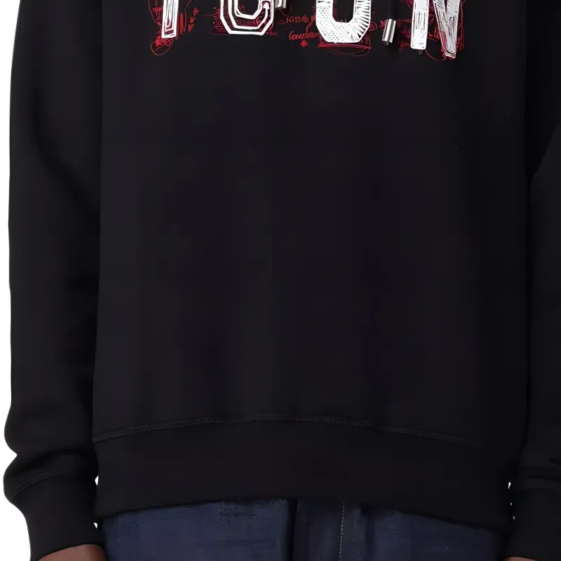 DSQUARED 2 Icon Printed Drawstring Hoodie-2