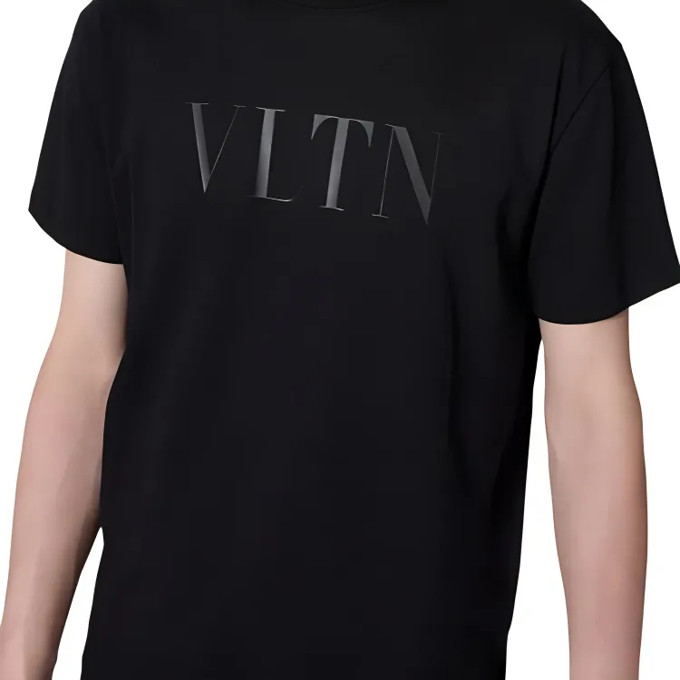 Valentino Garavani Logo Printed Crew Neck T Shirt-4