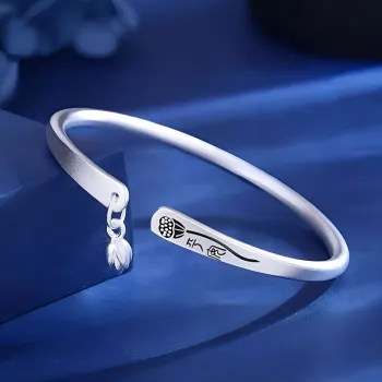 Bear Silversmith 999 Fine Silver Sterling Silver Bangle Women's