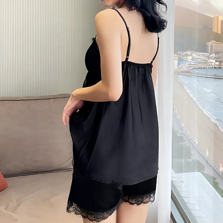 Peninsula City Nightgown Women's Gift Box Set Black-5