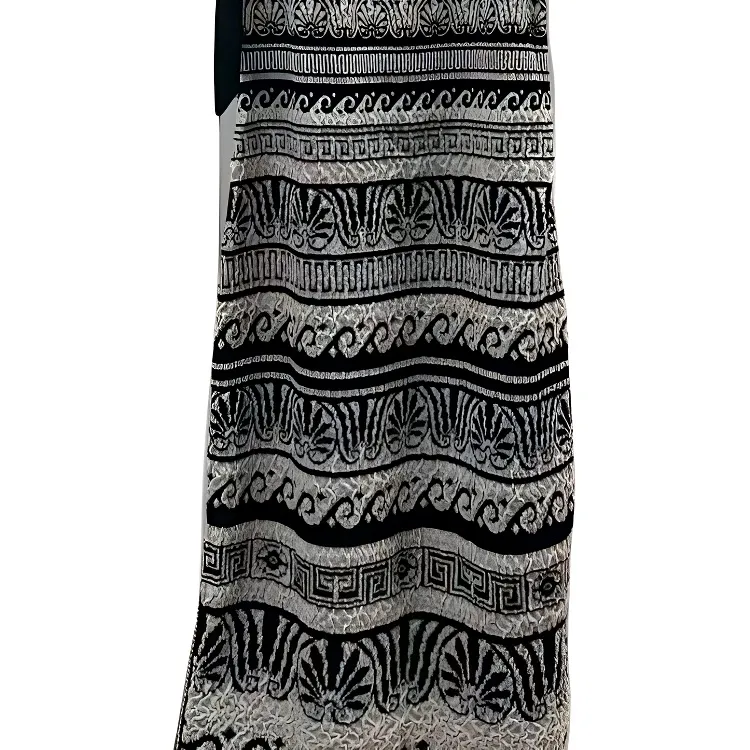 CHANEL Slip Dress Women's Black White-4