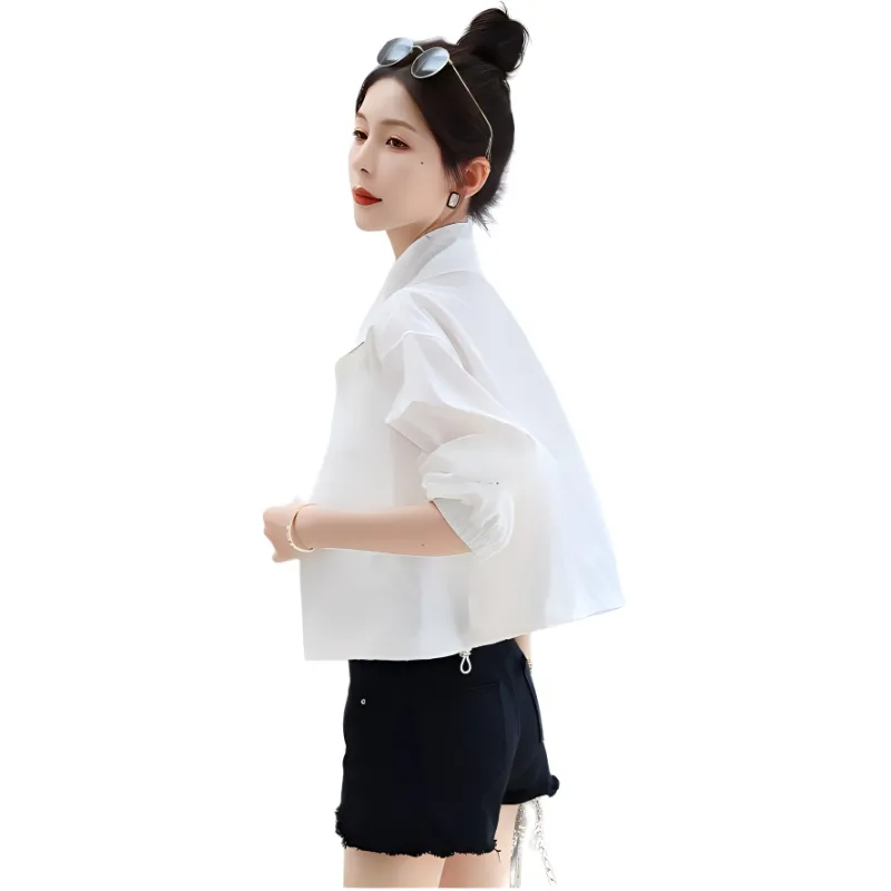 Mu Xiao Xin Cropped Coat Women's-3