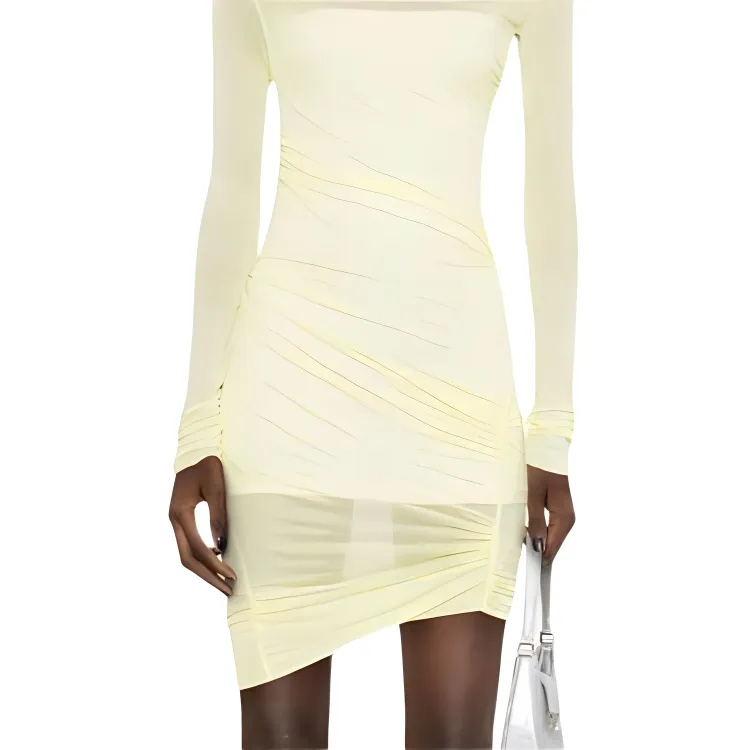 Blumarine Long-Sleeved Dresses Women's Yellow-4
