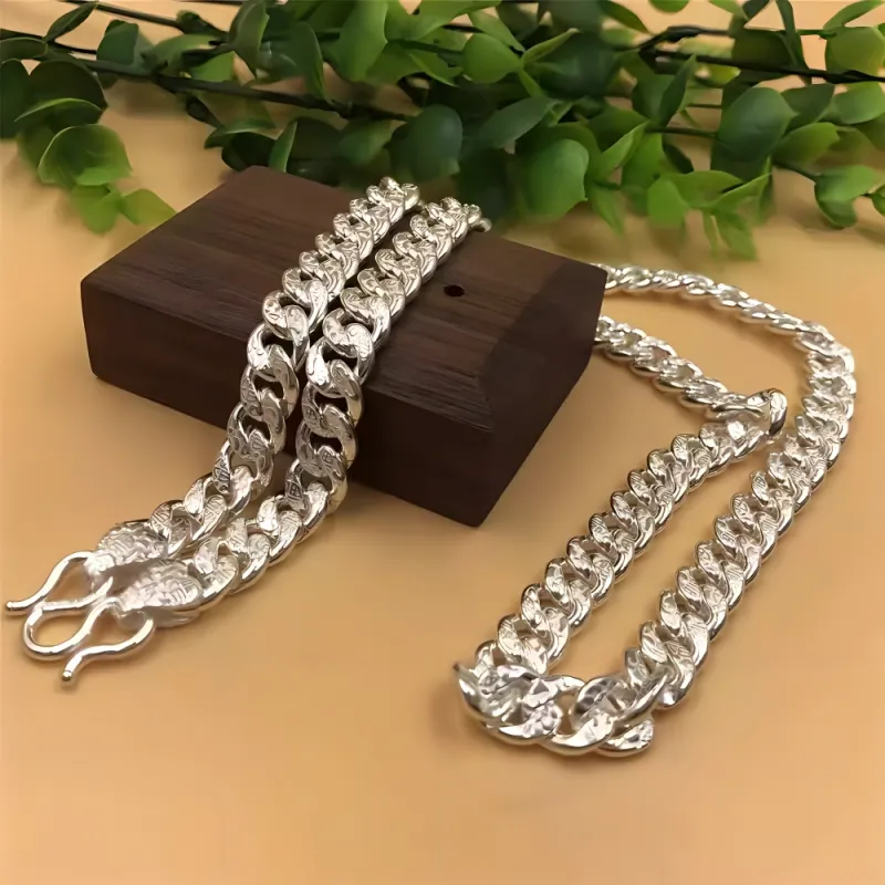RURA Sterling Silver Necklaces Men's Silver-4