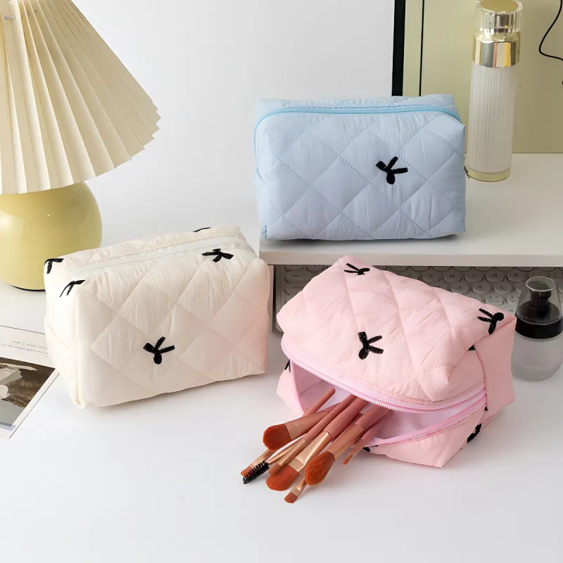 Love Of Wormwood Bowknot Makeup Bags Portable Storage-2