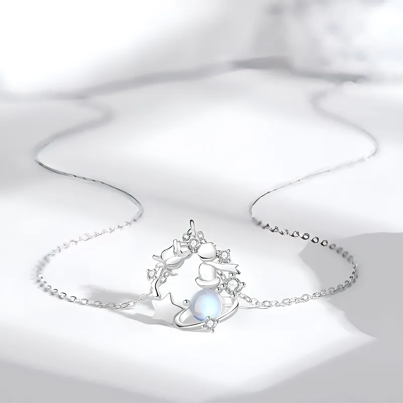 Lao Feng Xiang 925 Sterling Silver Necklaces Women's-1
