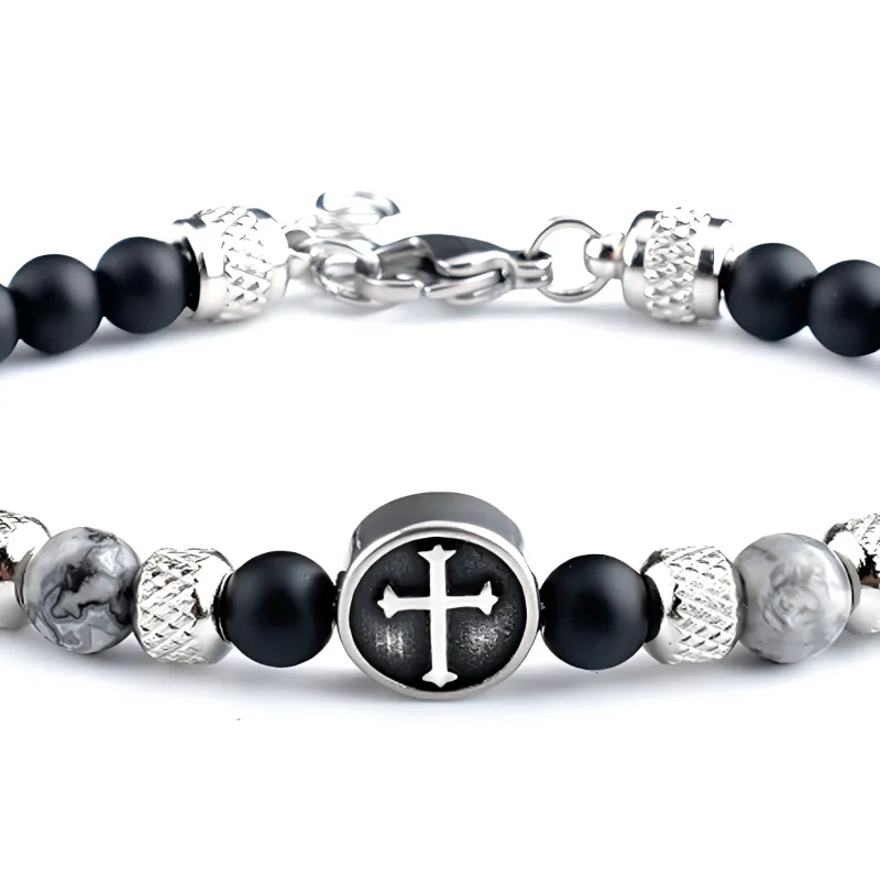 MUXIANG Map Stone Bracelets Unisex-1