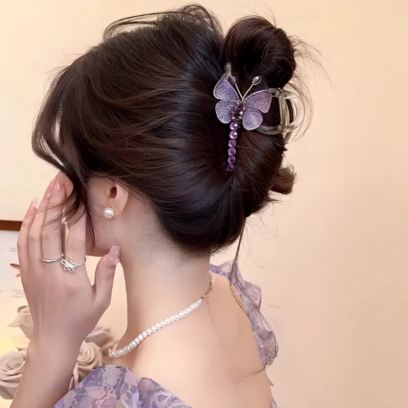 Danqin Resin/Rhinestone Hair Clips Women's-4