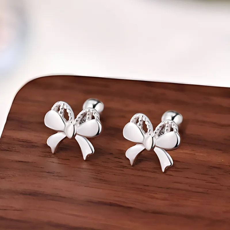 QUIET LOVE Sterling Silver Stud Earrings Women's-2