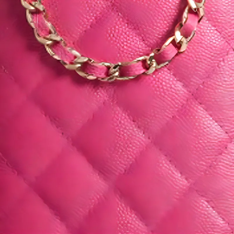 CHANEL Caviar Leather Shoulder Bag, Crossbody Bag, Clutch Trumpets Women's Pink-2