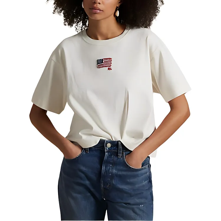 Polo Ralph Lauren Flag embroidered T shirt-1