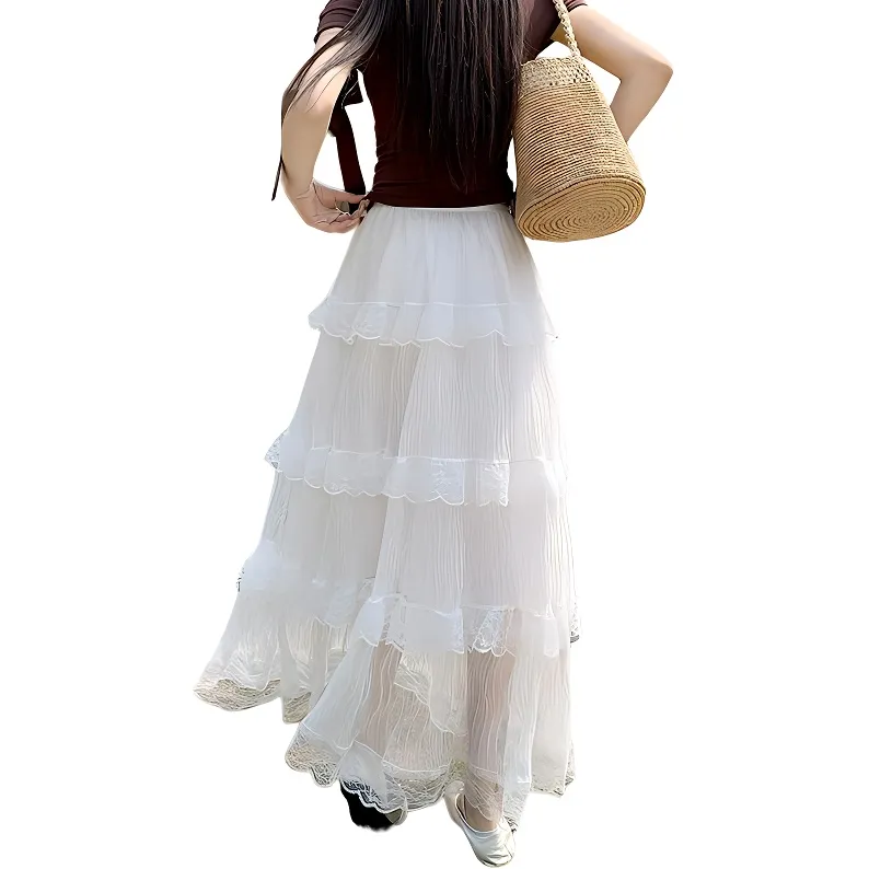 Garbege Casual Long Skirt Women's-5