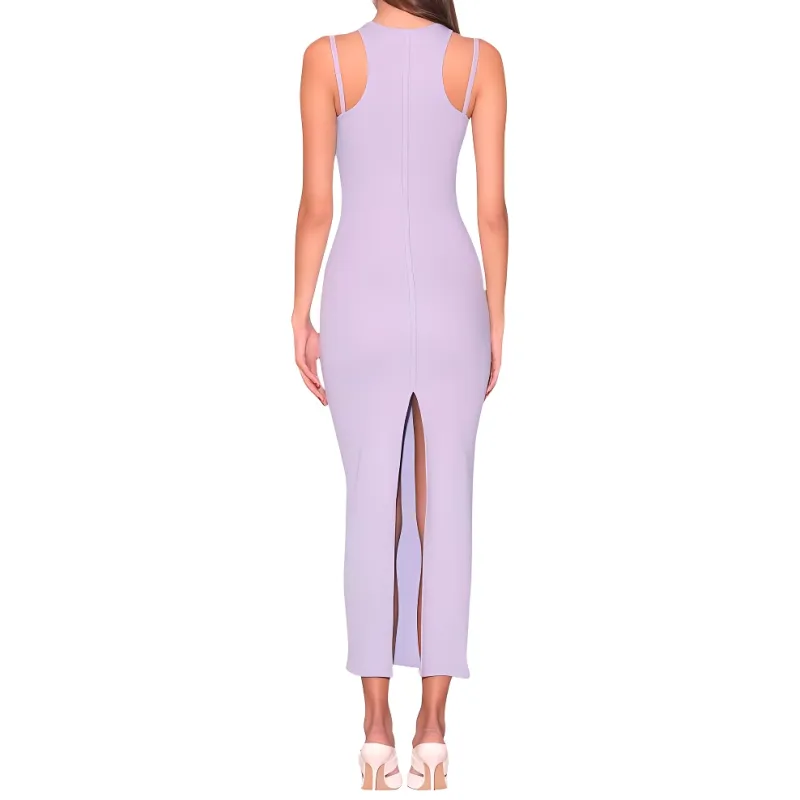 Fleur Du Mal Strappy Ribbed Maxi Dress-1