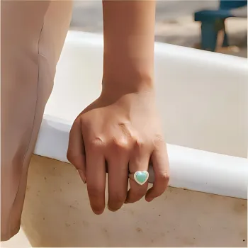 Oups! Island Summer Collection Silver Plated Copper Everyday Versatile Ring, Box Women's
