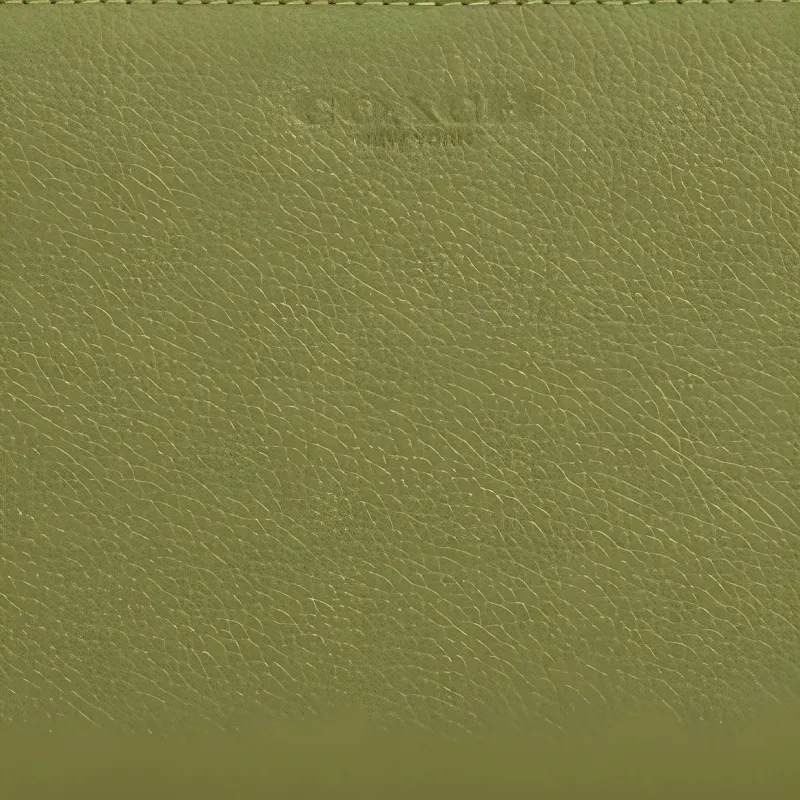 COACH Accordion Wallet Sports Calfskin Wallet Small Size Men's Yellow Green-2