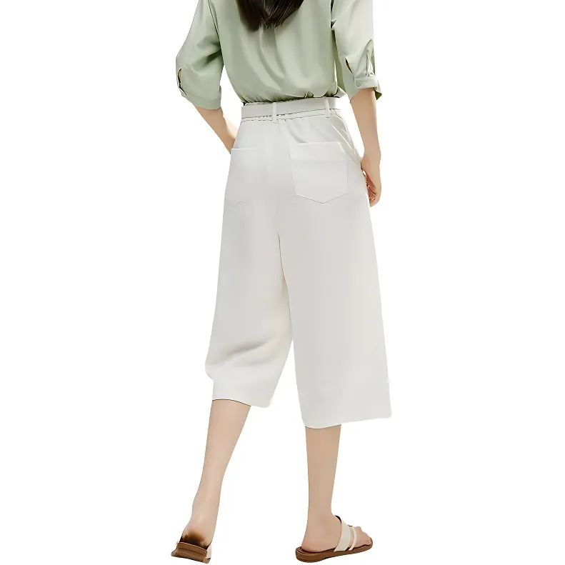 Late White Casual Shorts Women's-3