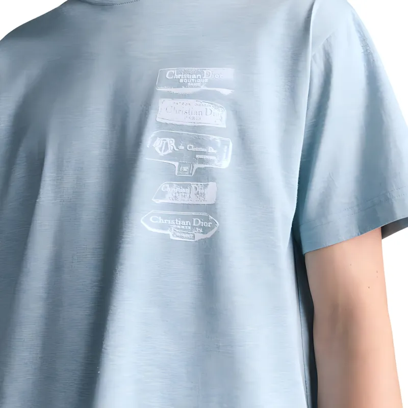 DIOR T Shirts Men Blue-4