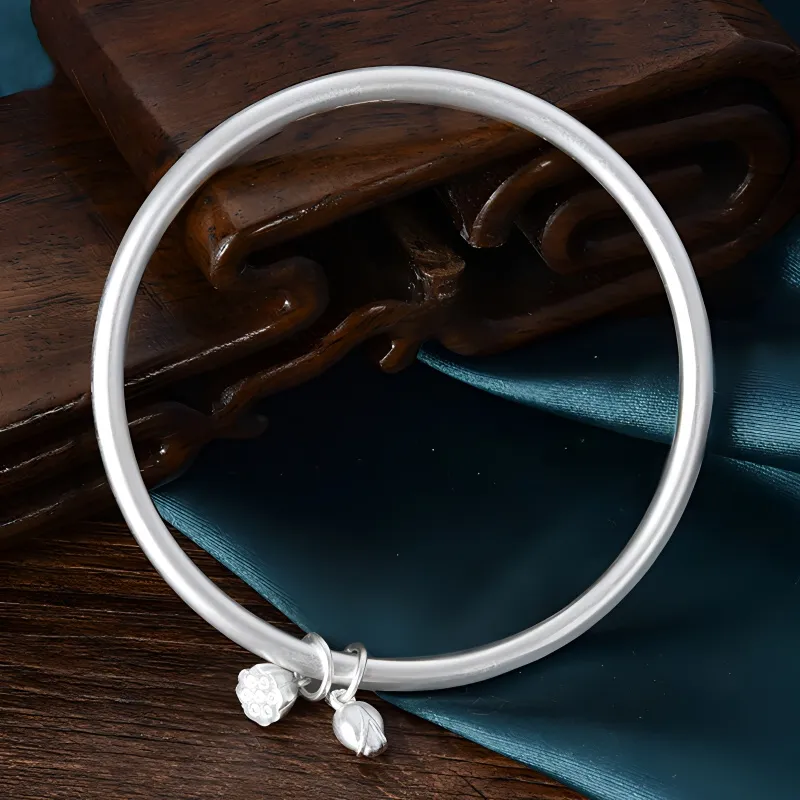 Bear Silversmith 999 Fine Silver Sterling Silver Bangle Women's-2