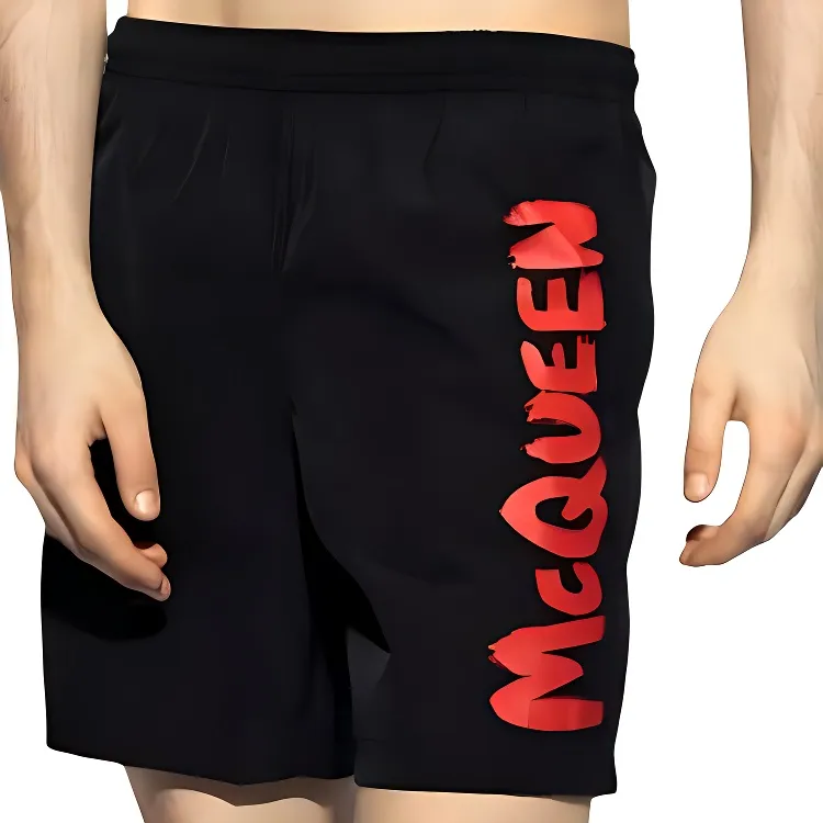 Alexander McQueen Graffiti Printed Drawstring Swim Shorts-2