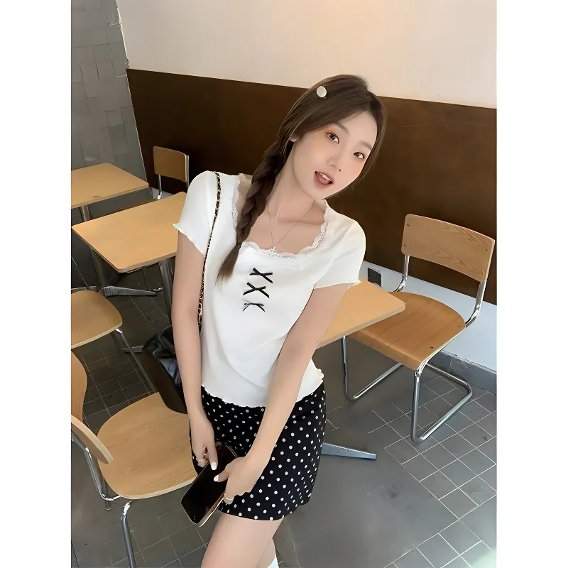 GOSO T Shirts Women's White-4