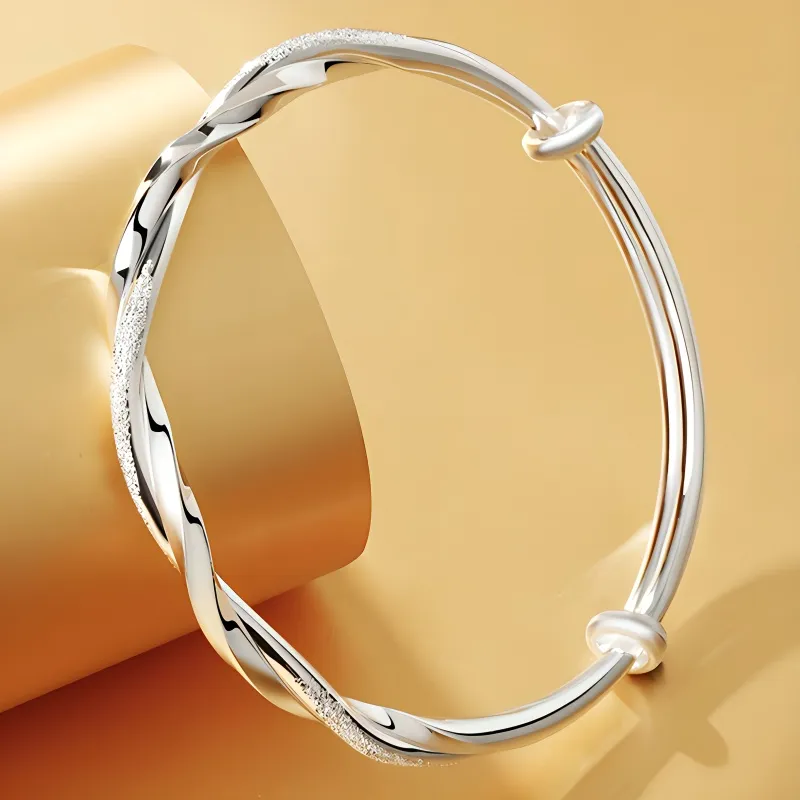 Bear Silversmith High Content Sterling Silver Sterling Silver Bangle Women's-3