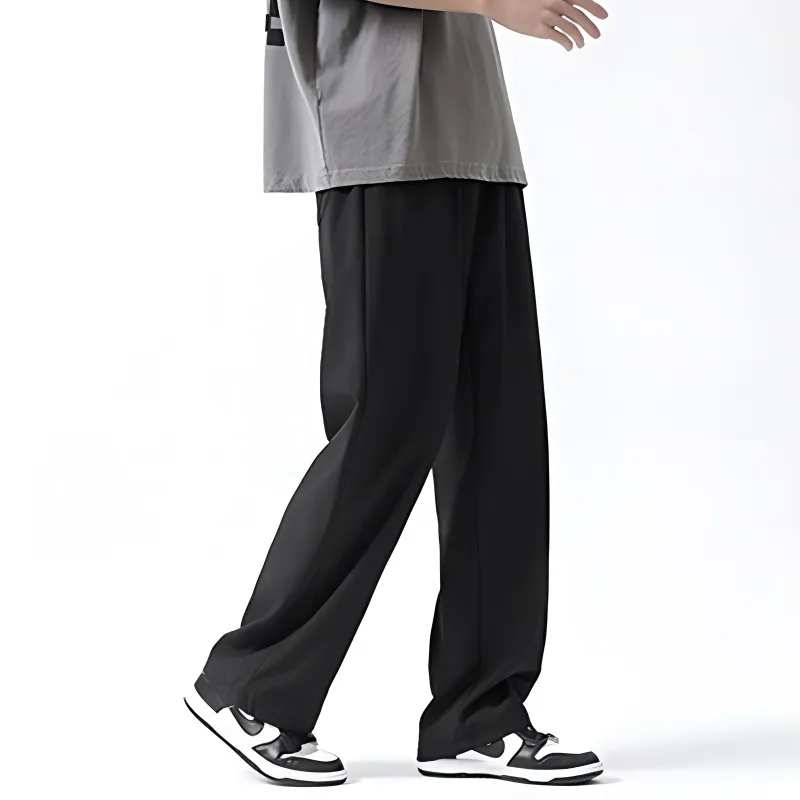 K411 Casual Pants Unisex Black-6