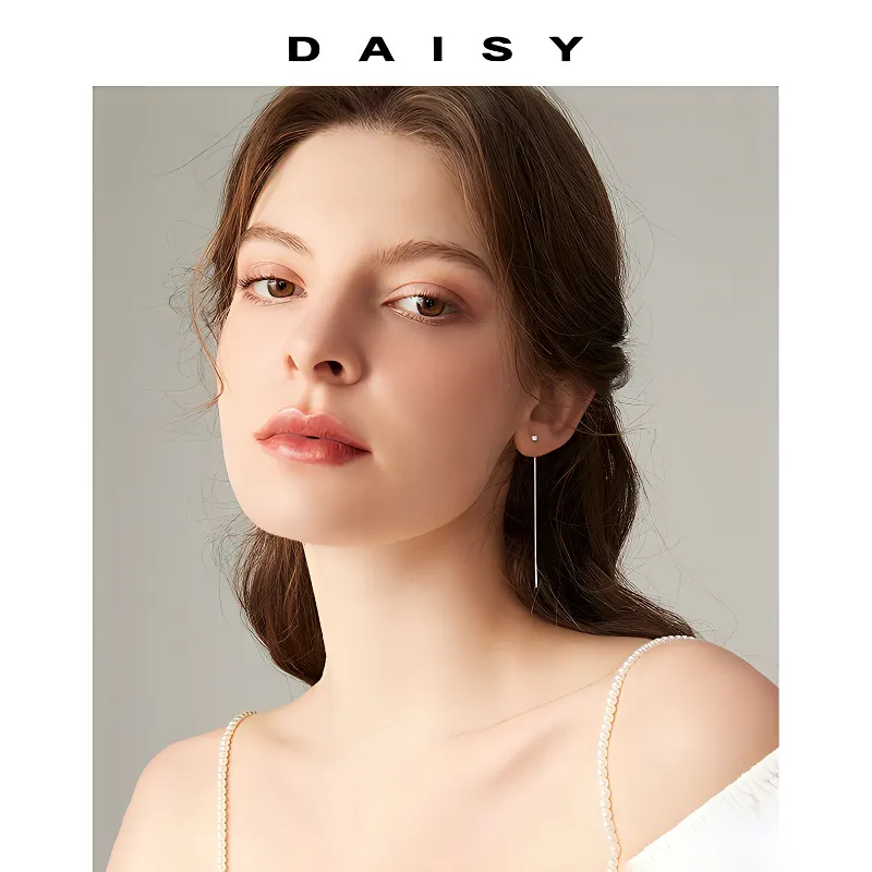 Daisy Dream Full Sterling Silver Drop Earrings Women's-2