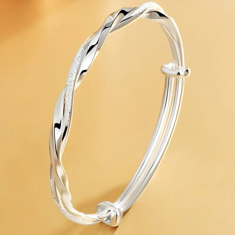 Bear Silversmith High Content Sterling Silver Sterling Silver Bangle Women's-2