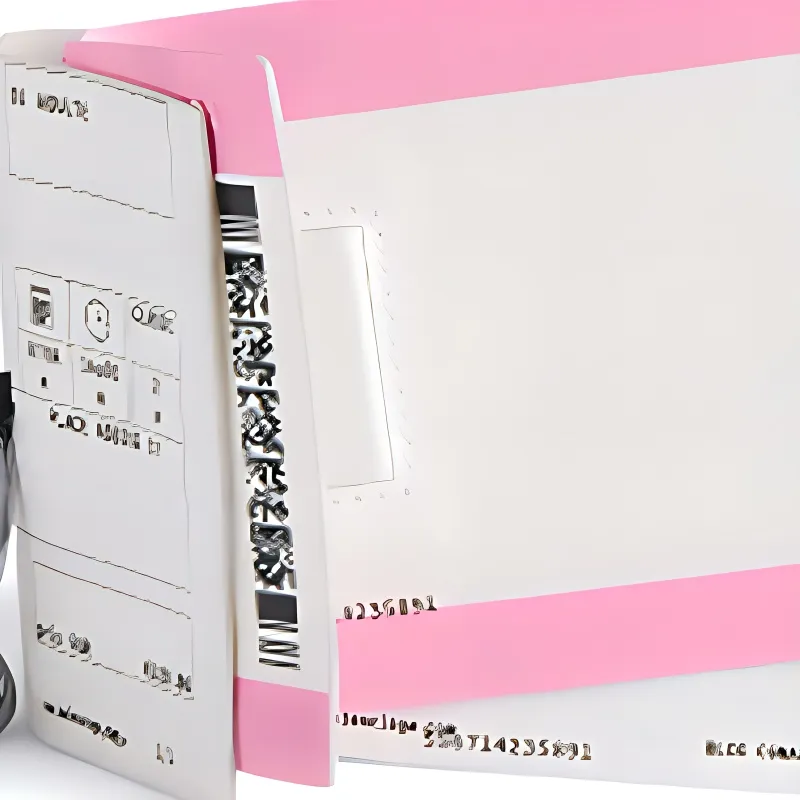Balenciaga Polyurethane Bag Accessory Unisex White & Black & Pink-4