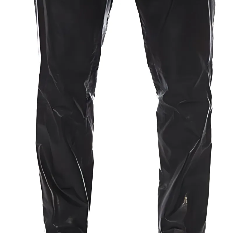 TRUSSARDI Leather Pants Men's Black-4
