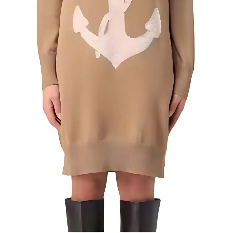 MaxMara Long Sleeved Dresses Women's Brown-4