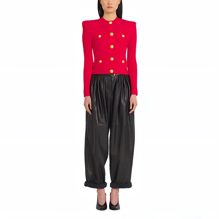 BALMAIN FW21 Sweater Women's Red-2