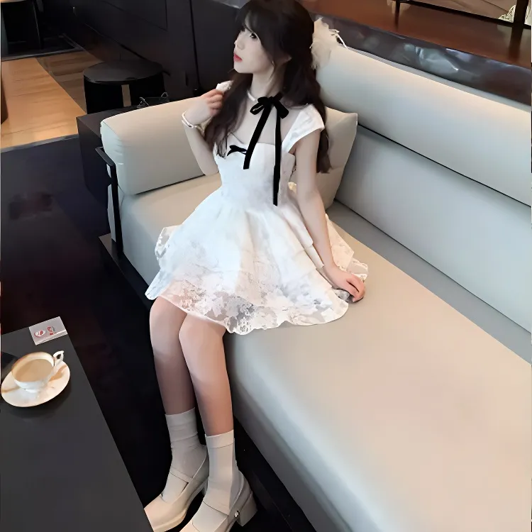 ACJL Sweet Hot Girl Princess Tiered Skirt With Pad Women's-4