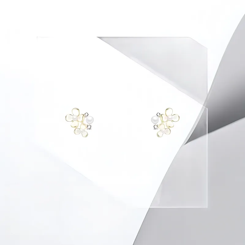 Universe Search S925 Silver Stud Earrings Women's-3