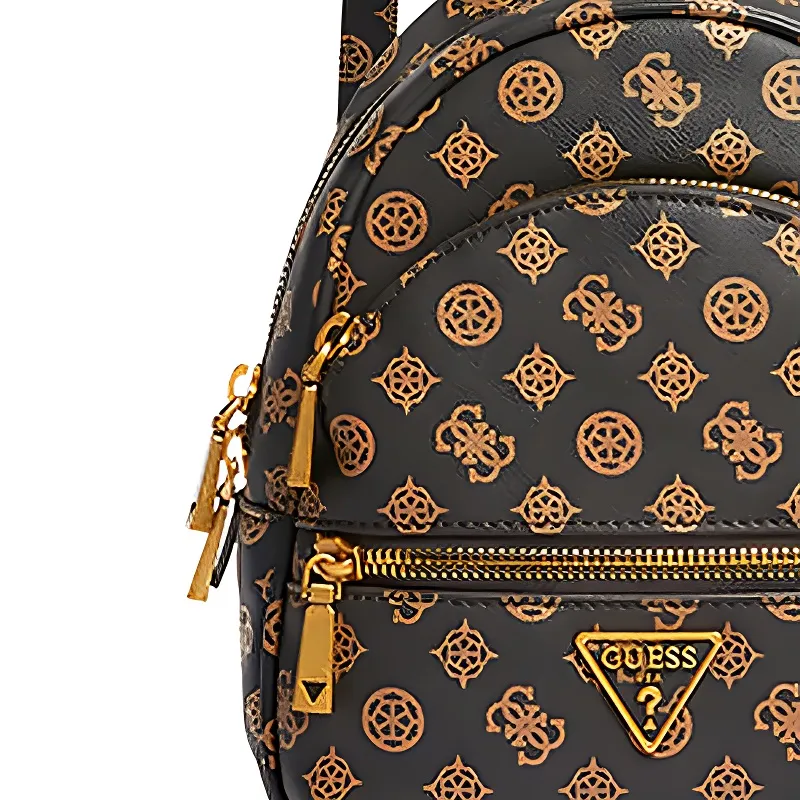 GUESS Polyurethane, Artificial Leather Backpack Mini Women's Brown-4