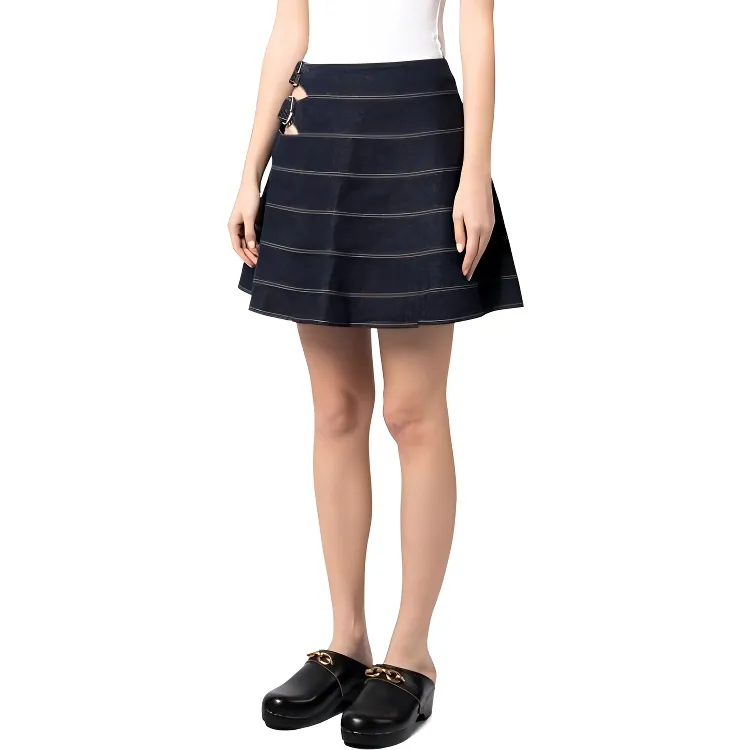 Alaia Denim Short Skirts Women's Denim Blue-3