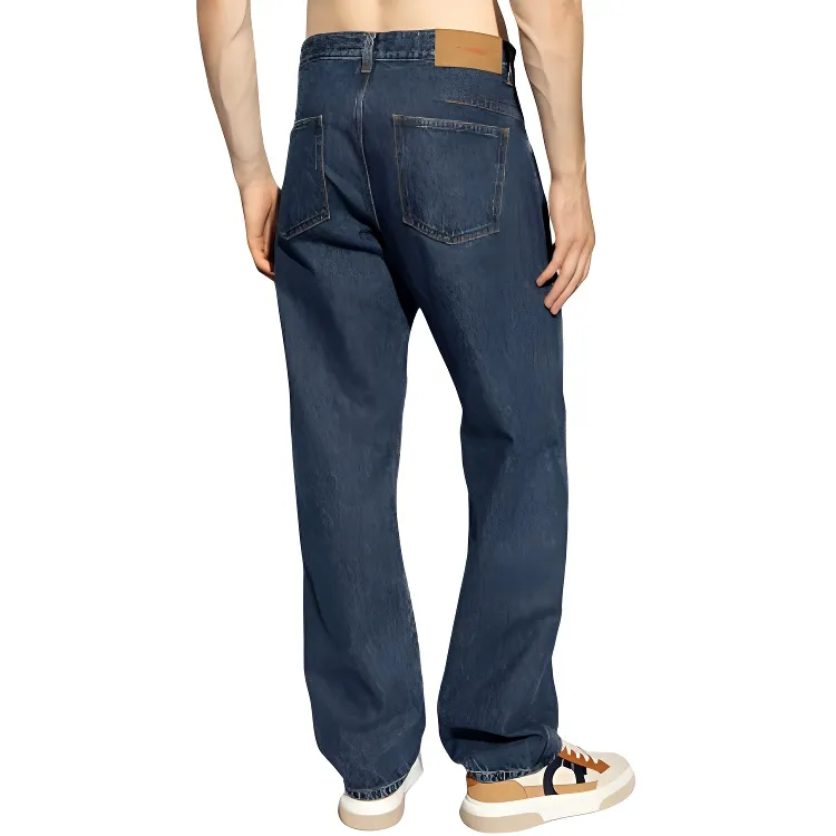 Ferragamo Medium Wash Straight Leg Jeans-3