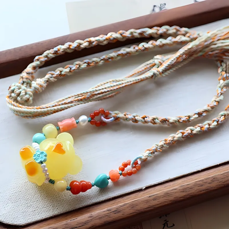 Xifeng Building Beeswax Necklaces Women's-4