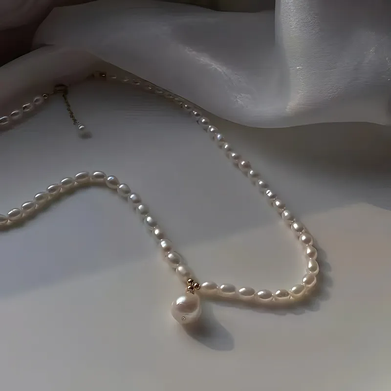 Andaozi Pearl Necklaces Women's-4