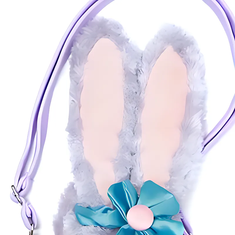 Disney Plush Crossbody Bag, Shoulder Bag Medium Size Women's Purple-3