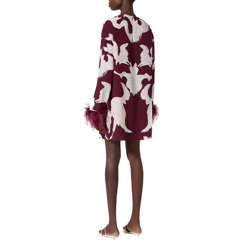 Valentino Long-Sleeved Dresses Women's Red-2