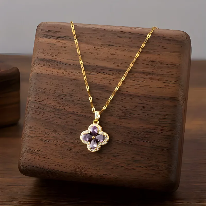 ALI THE FOX Titanium Steel Necklaces Women's-3