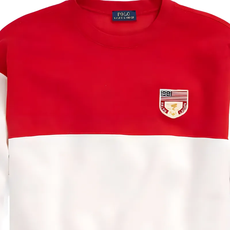 Polo Ralph Lauren Sweatshirts Women's White Red-4