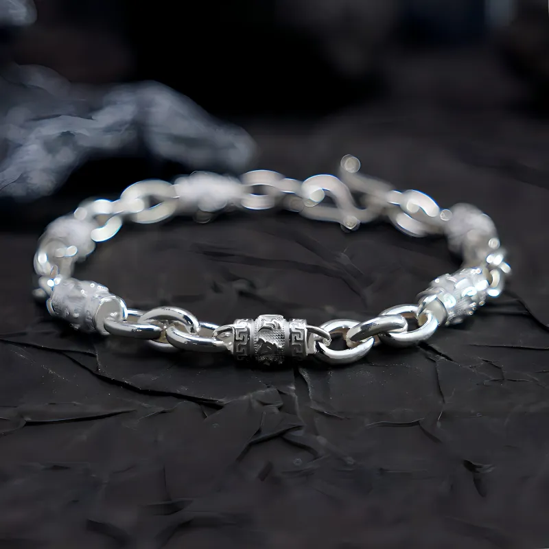 Original Summer S990 Silver Pure Silver Bracelets Unisex-2