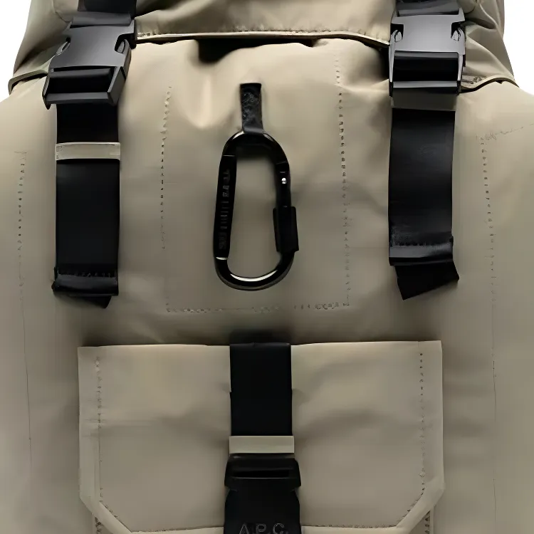 A.P.C Recycled Nylon Backpack Regular Unisex Taupe-1