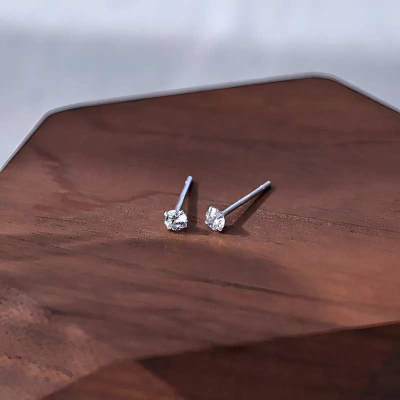 Nine Music 999 Fine Silver Stud Earrings Women's-11