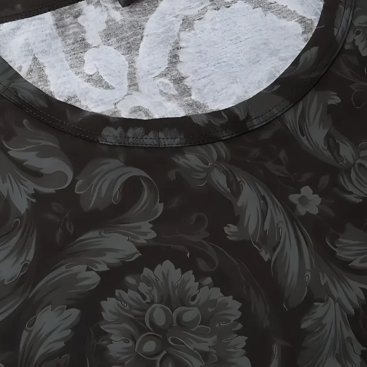 VERSACE COLLECTION Barocco Printed Crewneck T Shirt-4