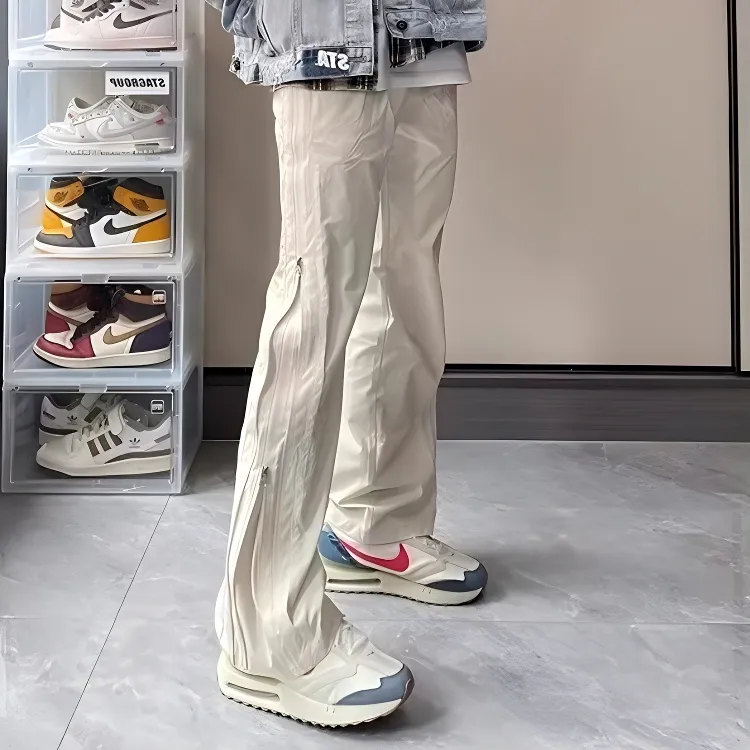 FAWENXIANGZI Windbreaker Pants Men's-11