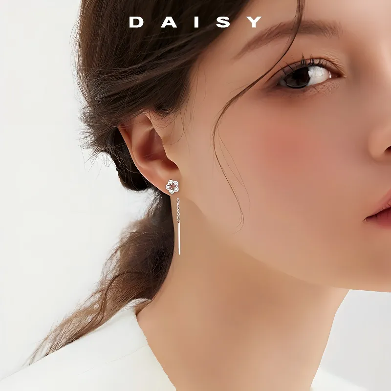 Daisy Dream 999 Fine Silver Earrings Women's-3