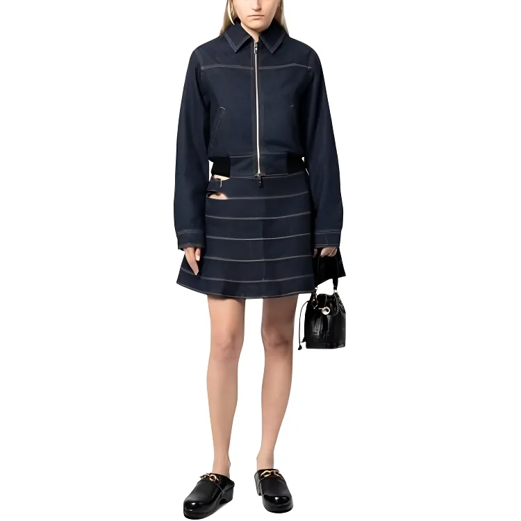 Alaia Denim Short Skirts Women's Denim Blue-2